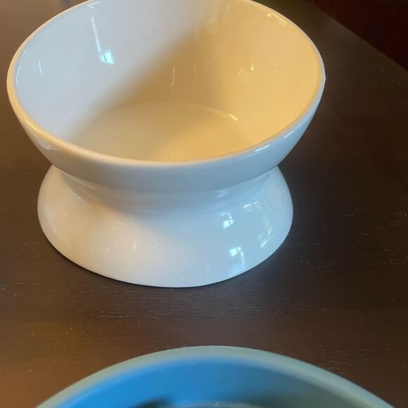 Raised Ceramic Dog or Cat Bowls and Two Slow Feeder Bowls - Picture 4 of 12